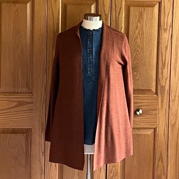 EILEEN FISHER - No-Close Fine Merino Links Long Cardigan -- NEW with Tag - Picture 3 of 13